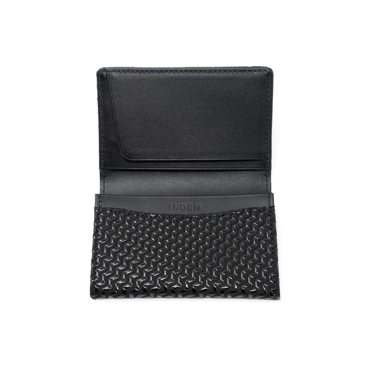 INDEN Business Card Case „Chevron-S“ – BK x BK