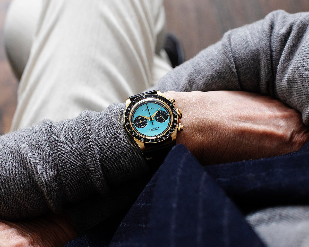 Outline 2 Register Chrono Series I „Turquoise“ – (37,8 mm)