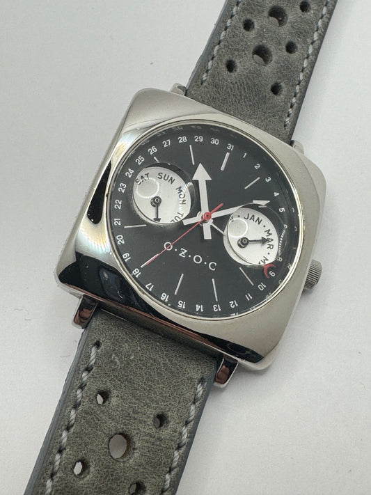 Objet design fabriqué par Citizen « OZOC » (calibre Citizen 6355) – montre à quartz triple calendrier – pièce de collection JDM rare de novembre 1997