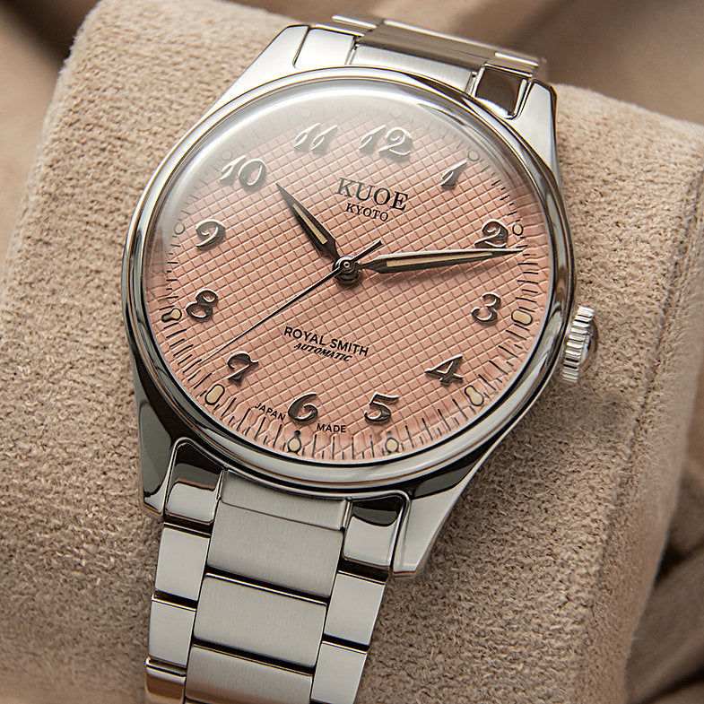 KUOE ROYAL SMITH 90-006 Breguet Numerals - 35 mm - Pink Dial