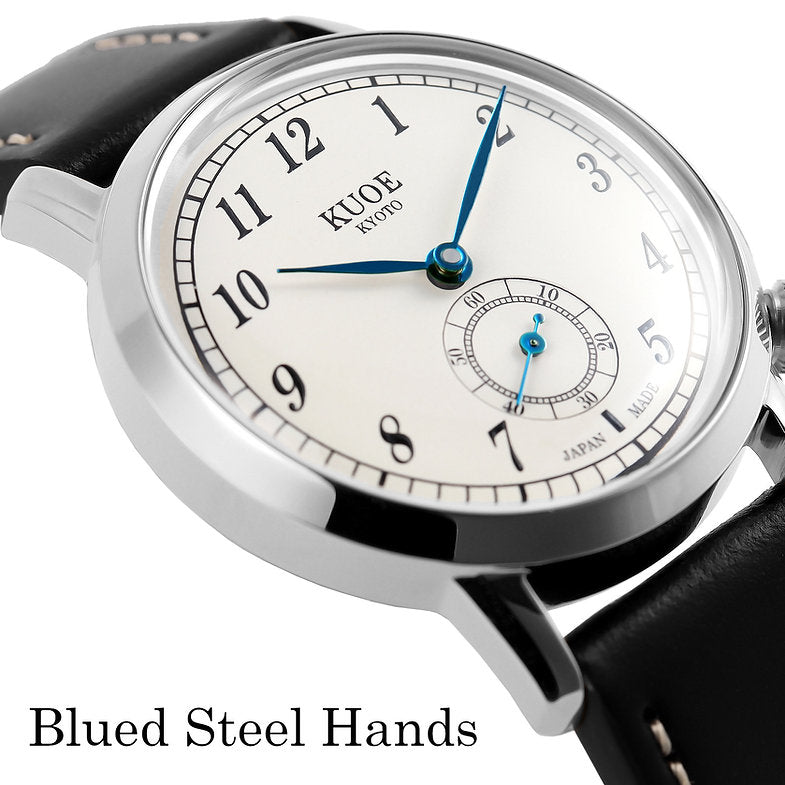 KUOE OLD SMITH 90-007 Automatik Exklusives italienisches Cordovan-Lederarmband, schwarz