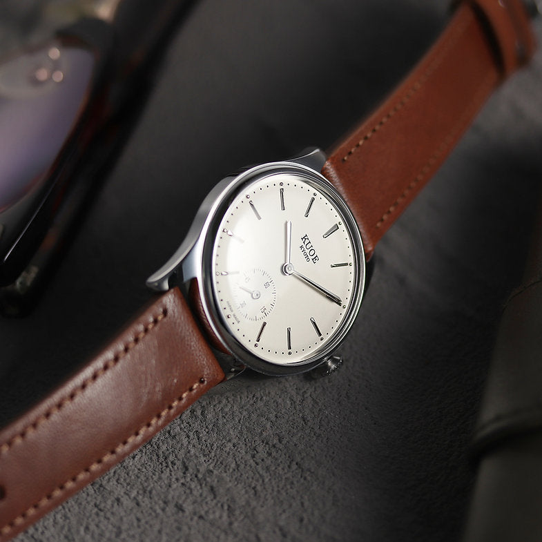 KUOE Old Smith 90-001, quartz watch, with Italian leather strap "Brown"