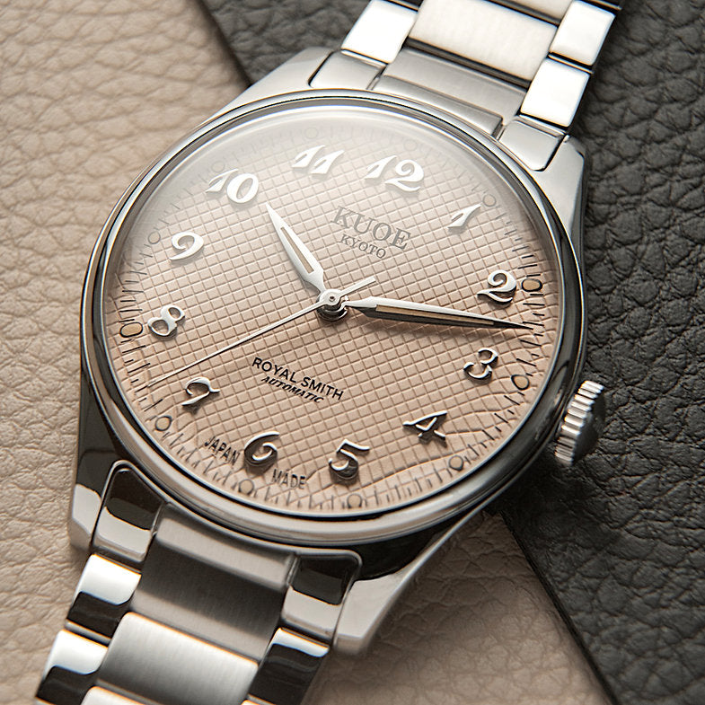 KUOE ROYAL SMITH 90-006 Breguet Numerals - 35 mm - Dusty Pink Dial