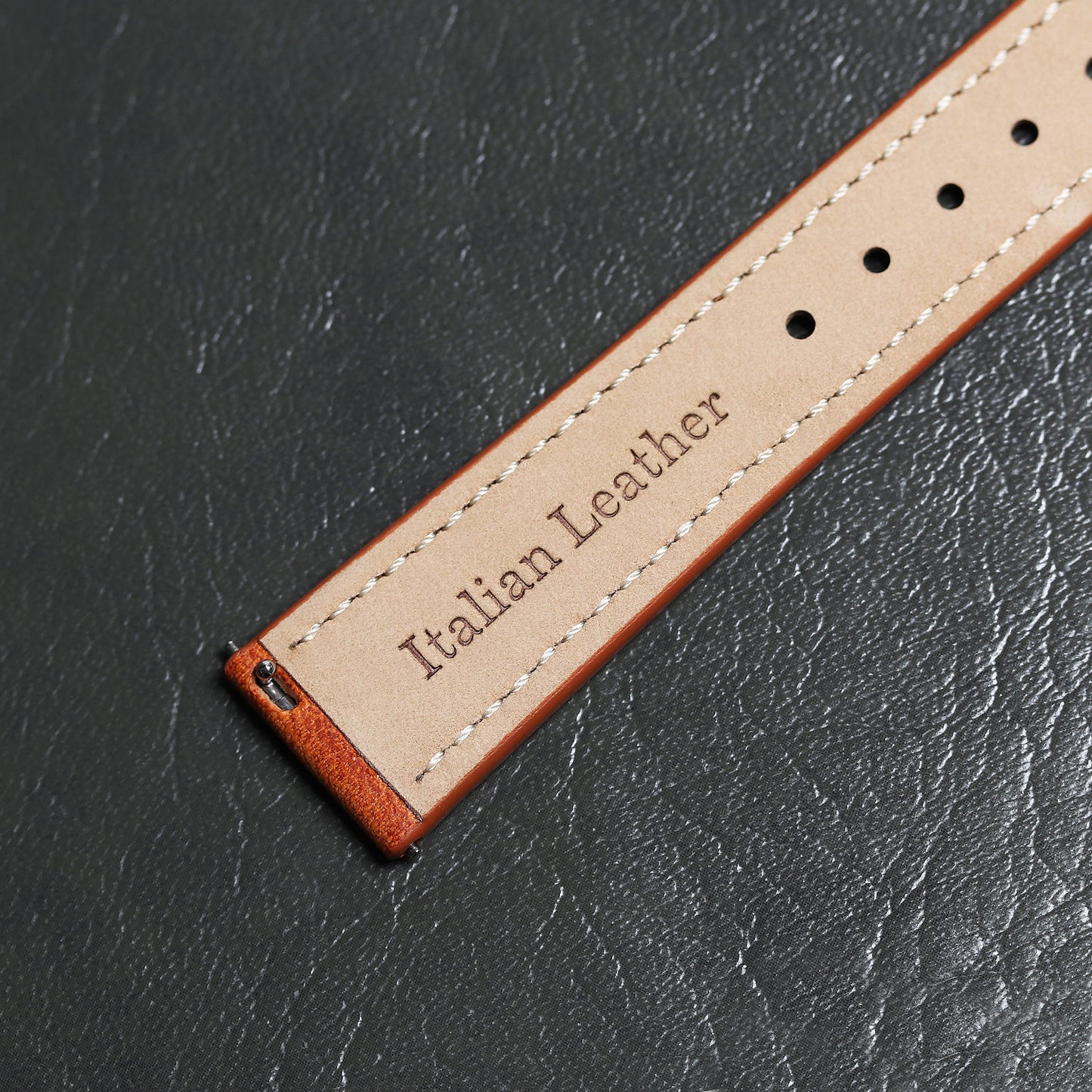 KUOE Old Smith 90-001, quartz watch, with Italian leather strap "Tan"