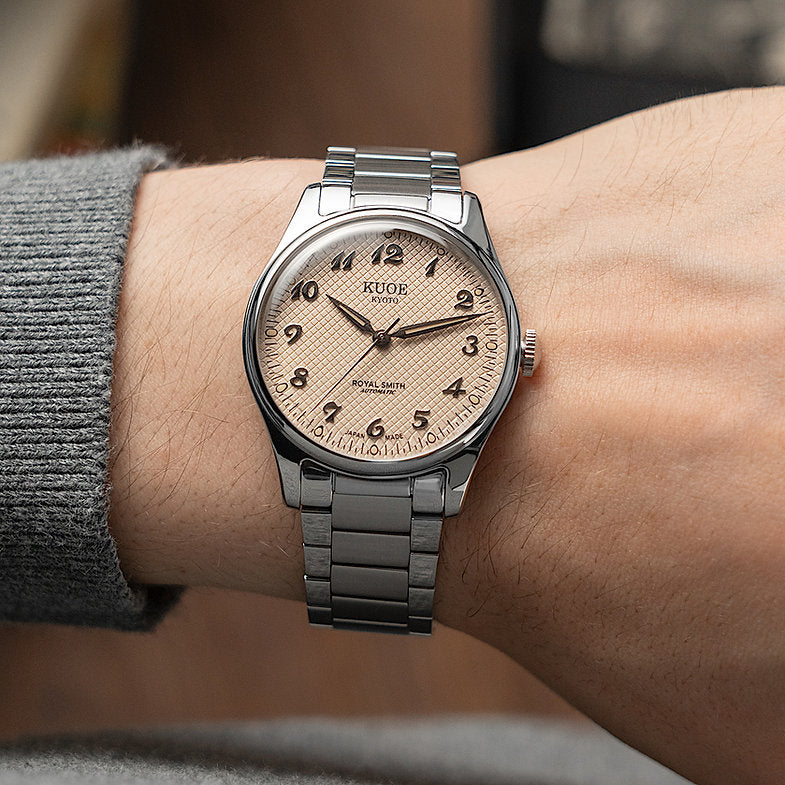 KUOE ROYAL SMITH 90-006 Breguet Numerals - 35 mm - Dusty Pink Dial