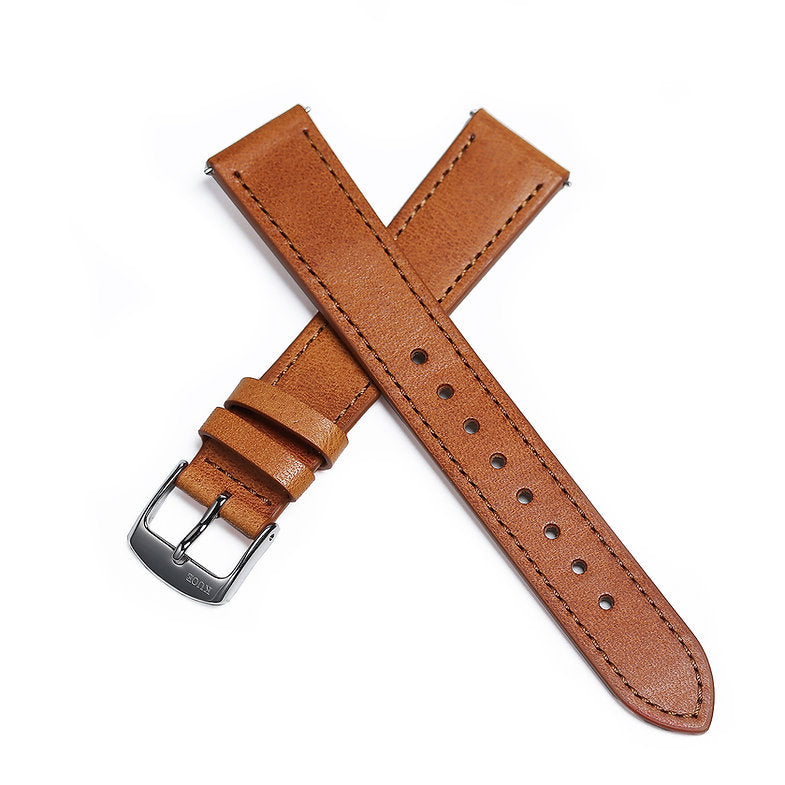 KUOE Old Smith 90-001, quartz watch, with Italian leather strap "Tan"
