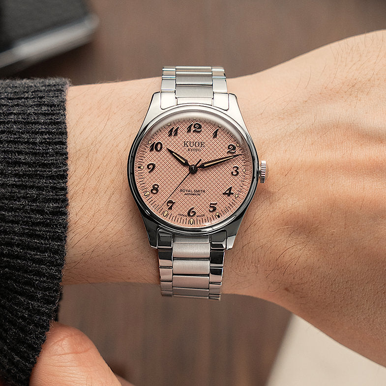 KUOE ROYAL SMITH 90-006 Breguet Numerals - 35 mm - Pink Dial