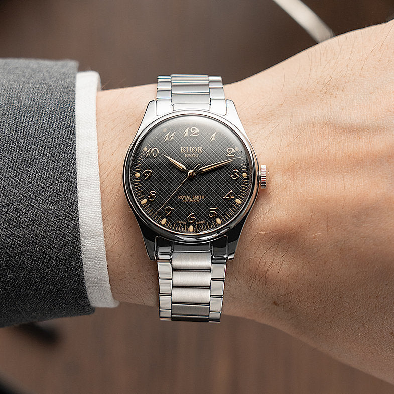 KUOE ROYAL SMITH 90-006 Breguet Numerals - 35 mm - Black Dial