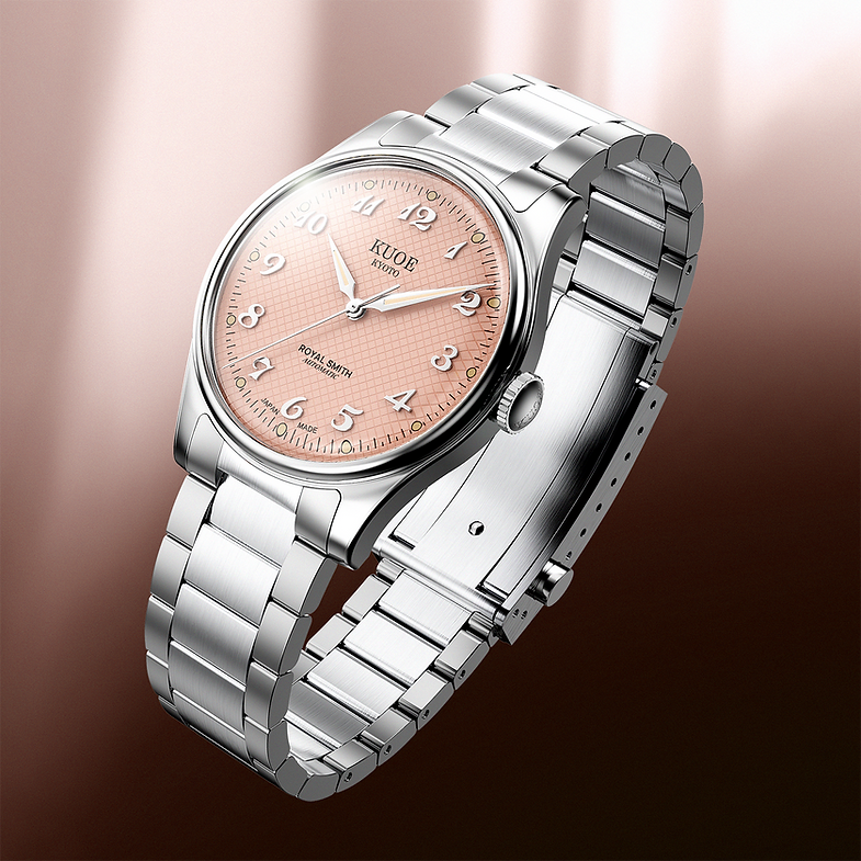 KUOE ROYAL SMITH 90-006 Breguet Numerals - 35 mm - Pink Dial