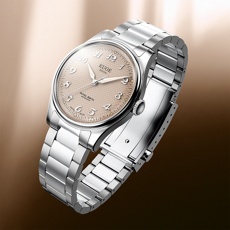 KUOE ROYAL SMITH 90-006 Breguet Numerals - 35 mm - Dusty Pink Dial