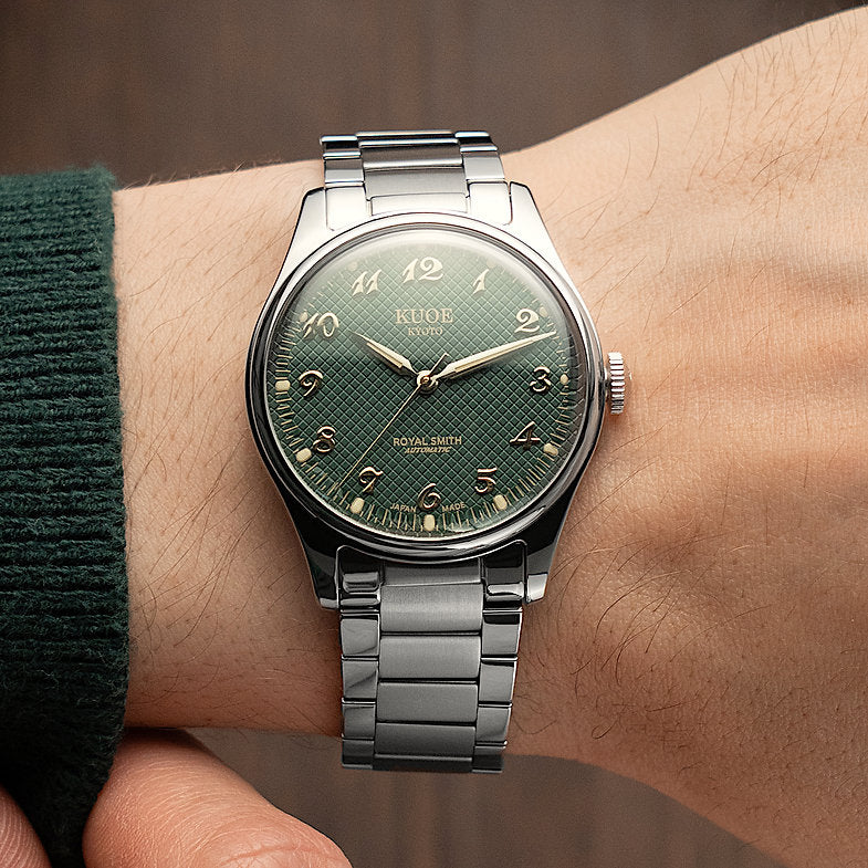 KUOE ROYAL SMITH 90-006 Breguet Numerals - 35 mm - Green Dial