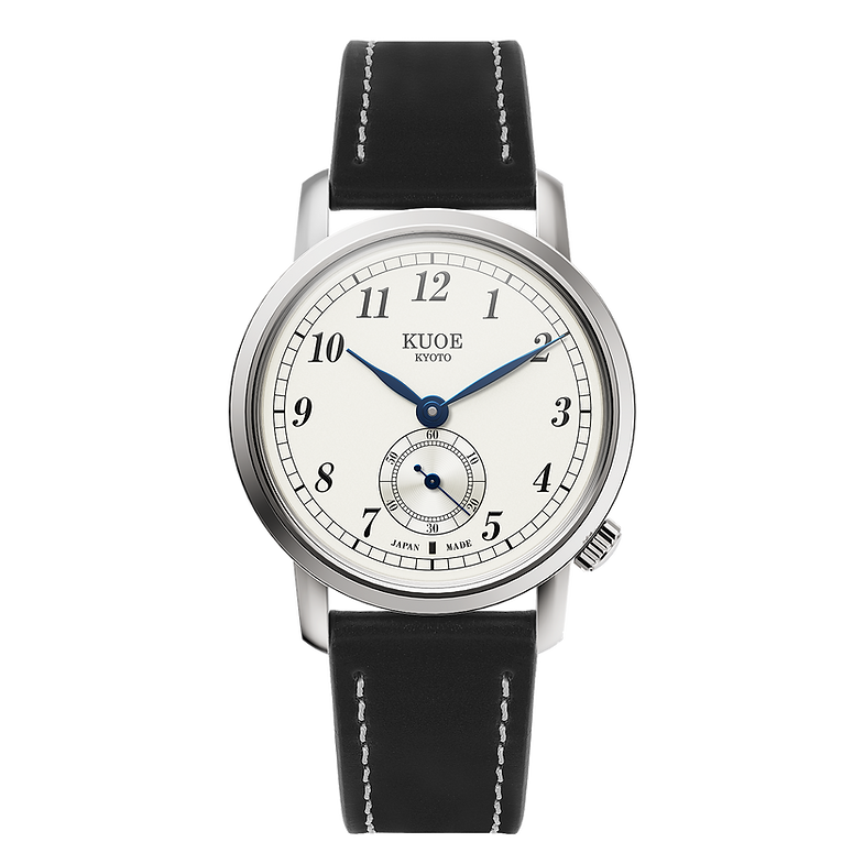 KUOE OLD SMITH 90-007 Automatik Exklusives italienisches Cordovan-Lederarmband, schwarz