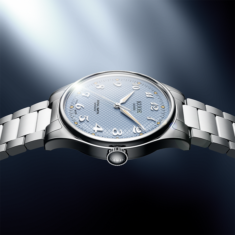 KUOE ROYAL SMITH 90-006 Breguet Numerals - 35 mm - Blue Dial