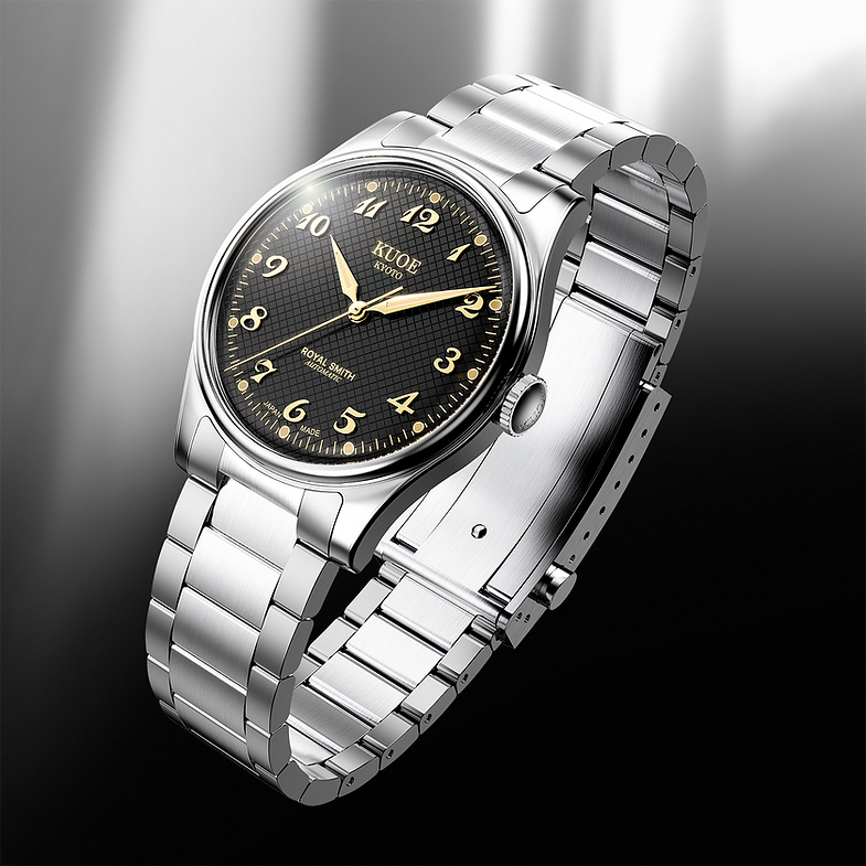 KUOE ROYAL SMITH 90-006 Breguet Numerals - 35 mm - Black Dial