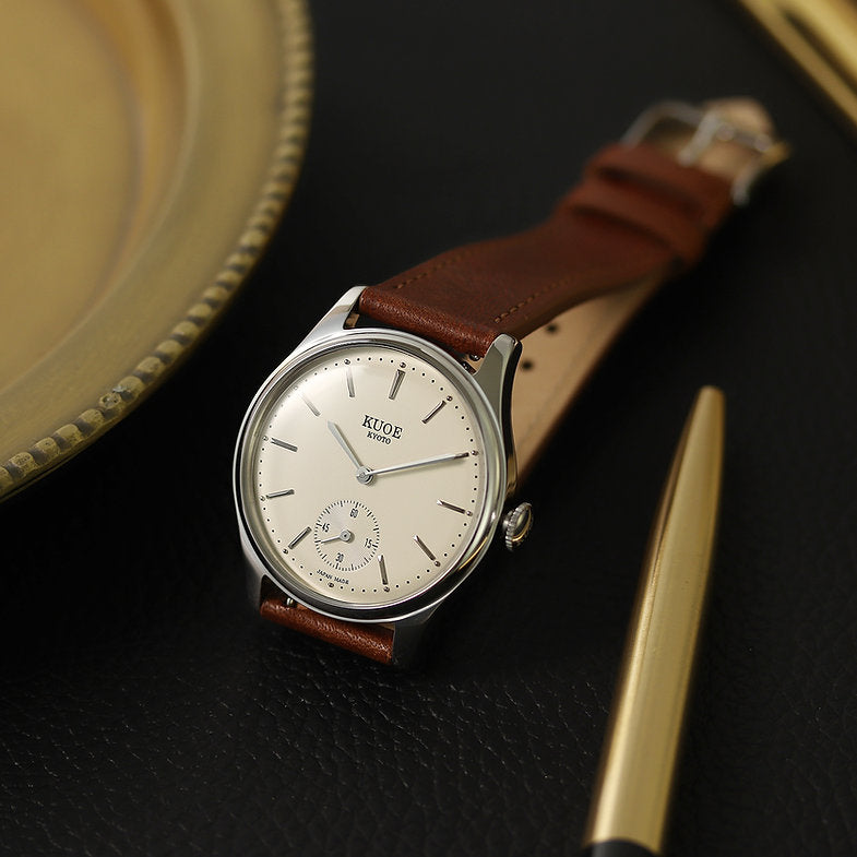 KUOE Old Smith 90-001, quartz watch, with Italian leather strap "Brown"