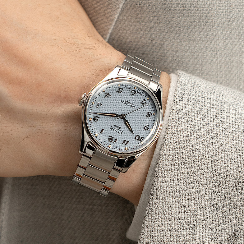 KUOE ROYAL SMITH 90-006 Breguet Numerals - 35 mm - Blue Dial