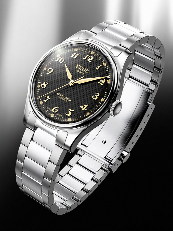 KUOE ROYAL SMITH 90-006 Breguet Numerals - 35 mm - Black Dial