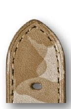 RIOS1931 Cowhide Leather Strap 20mm - Sand-colored with Camouflage Pattern - Size M