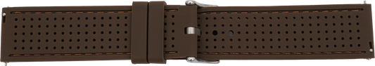 Silikonuhrarmband Racing braun - 20mm
