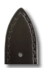 RIOS1931 Genuine Russian leather watch strap Tula - leather backing black - golden clasp