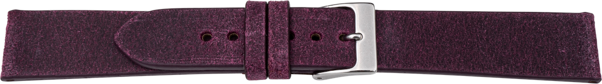 Bracelet de montre en cuir de suède bordeaux PREMIUM 20 mm