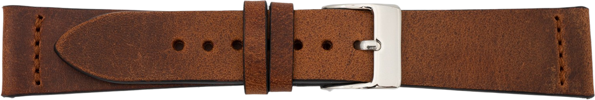 Bracelet de montre en cuir premium marron foncé 19mm