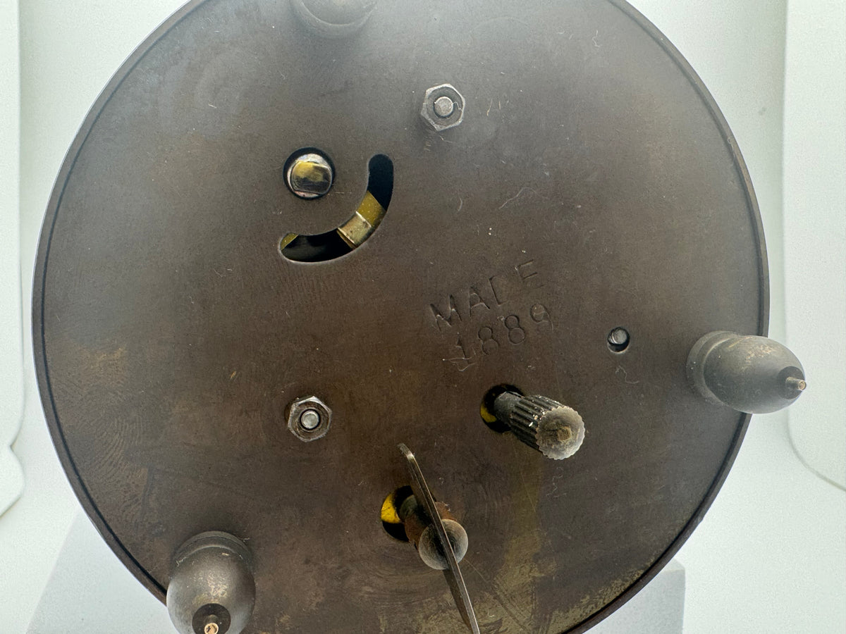 Horloge de table cage à oiseaux avec animation Karakuri – laiton, mouvement à ressort – trois oiseaux en mouvement