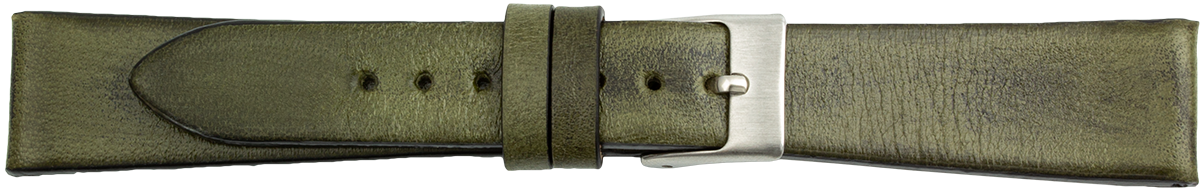 Bracelet de montre en cuir PREMIUM vert 22mm, finition main