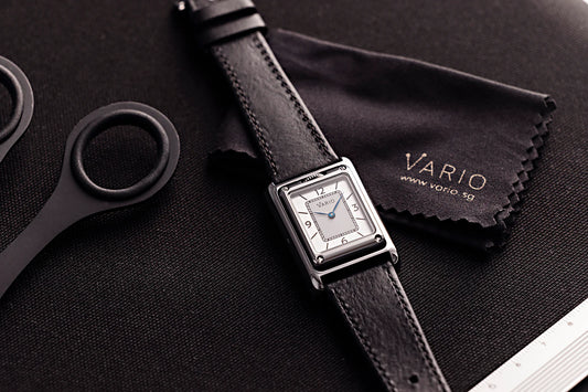 VARIO VERSA Reversible Dual Time Silver-White MoP Watch