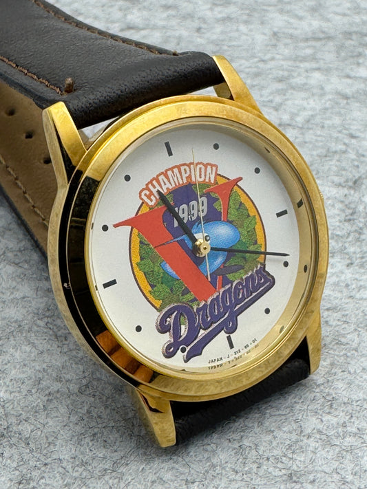 Ricoh Chunichi Dragons "Champion 1999" - Numbered Commemorative Watch No. 0624 - Unworn NOS with Box, Manual, and Original Tag