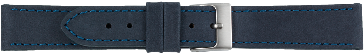 Bracelet de montre en cuir PREMIUIM bleu 20 mm