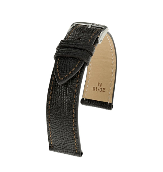 RIOS1931 Rindsleder-Uhrenarmband (Mokka) - 22mm - Länge M