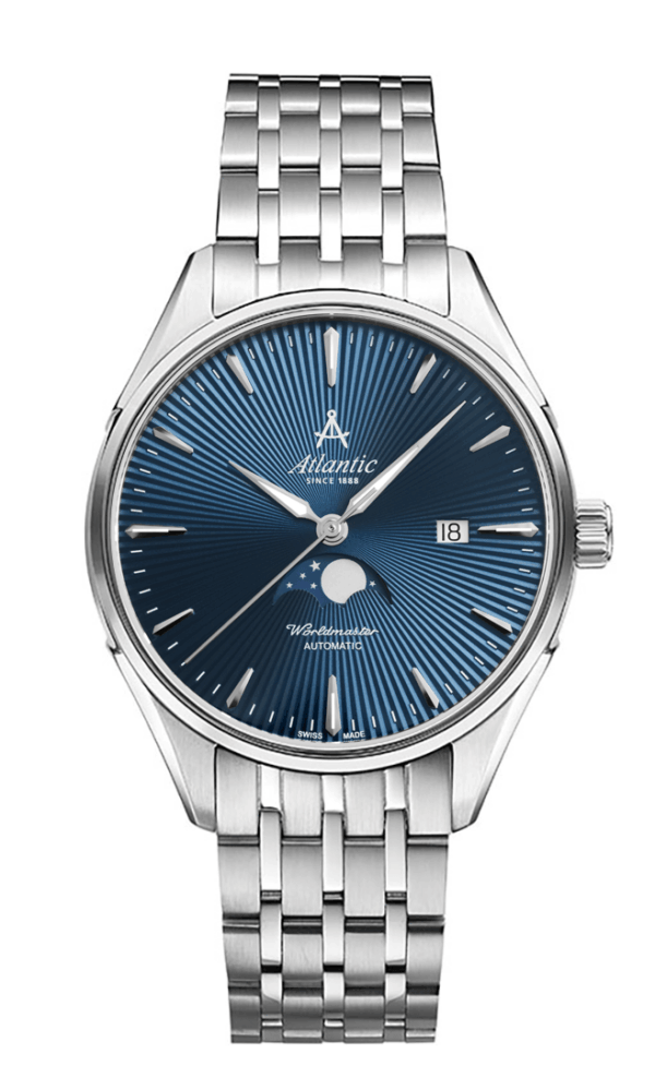 Atlantic Worldmaster 1888 Automatik NE Mondphase – Edelstahlarmband (42 mm)