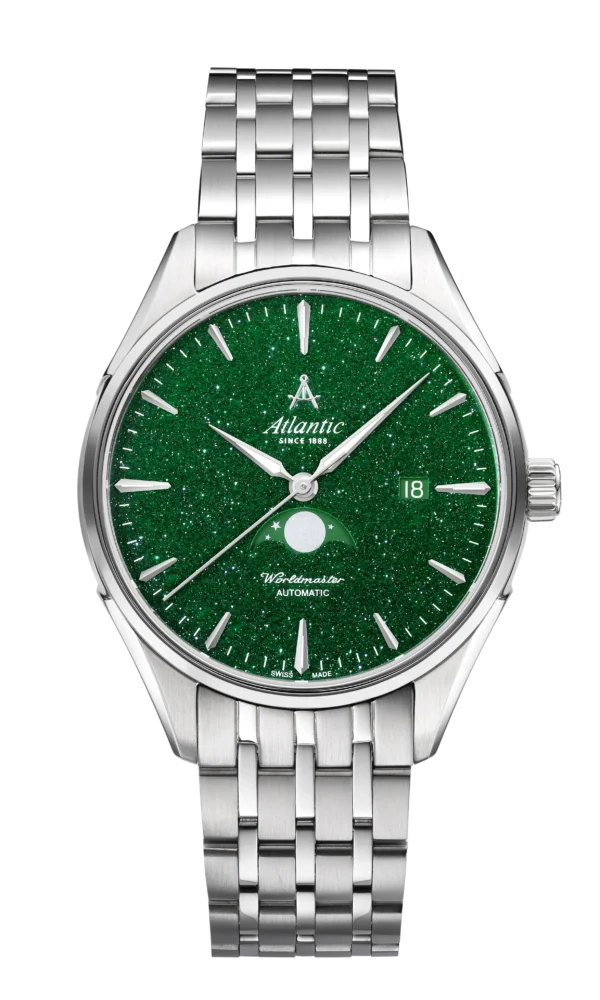 Atlantic Worldmaster Moonphase – Grüner Aventurin | Edelstahl (42 mm)