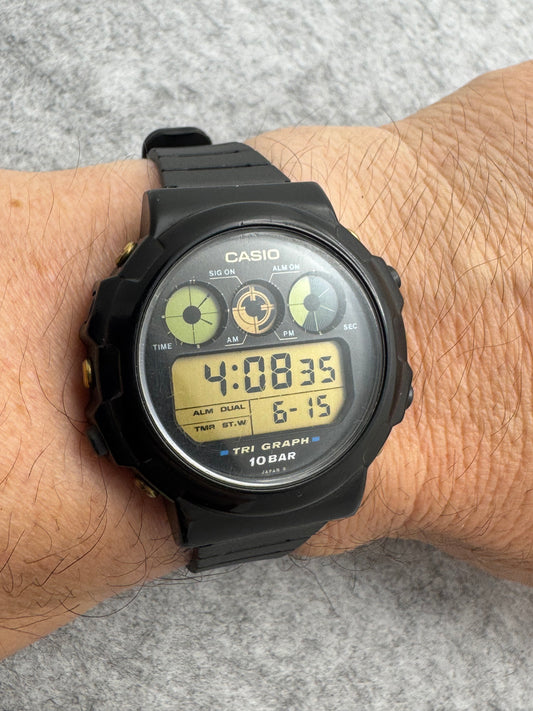 Casio Tri-Graph TGW-10 – um 1988 - Modul 827 – seltene digitale Analogsimulation der späten 1980er – revidiert, neues Band