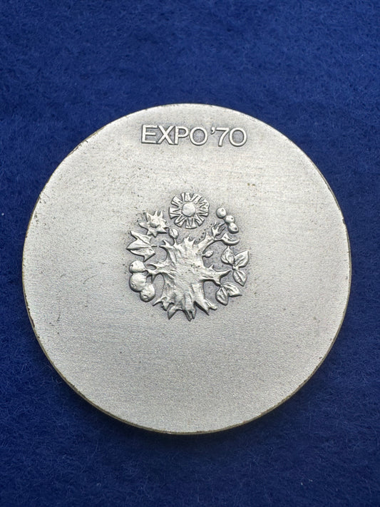 Expo '70 Silver Medal 925/1000 - Japanese Coin - Designed by Churyō Satō - in Original Box