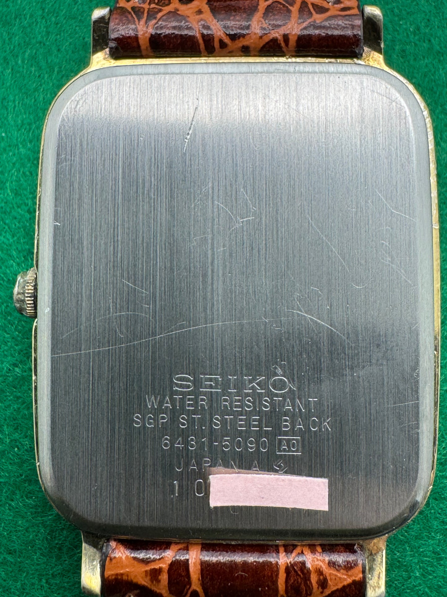 Seiko Quarz 6431-5090 – Rechteckige Dresswatch der frühen 1980er Jahre (Januar 1981)