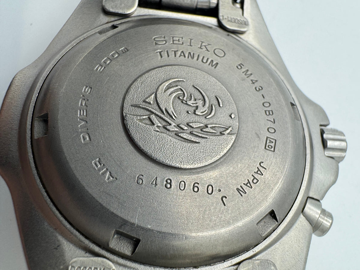 Seiko AGS Titanium Scuba 200 m – Réf. 5M43-0B70 – avril 1996 – fraîchement révisée