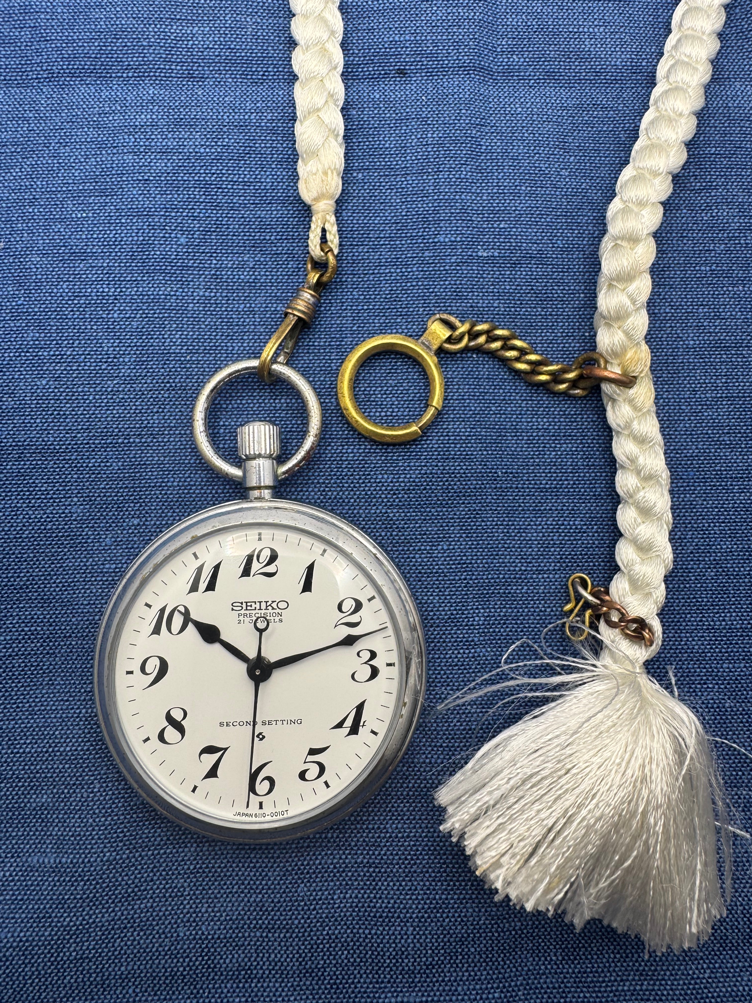 SEIKO 懐中時計 プレシジョン6110-0010T Seiko Precision Railway Pocket Watch – Ref. 6110-0010T “Second