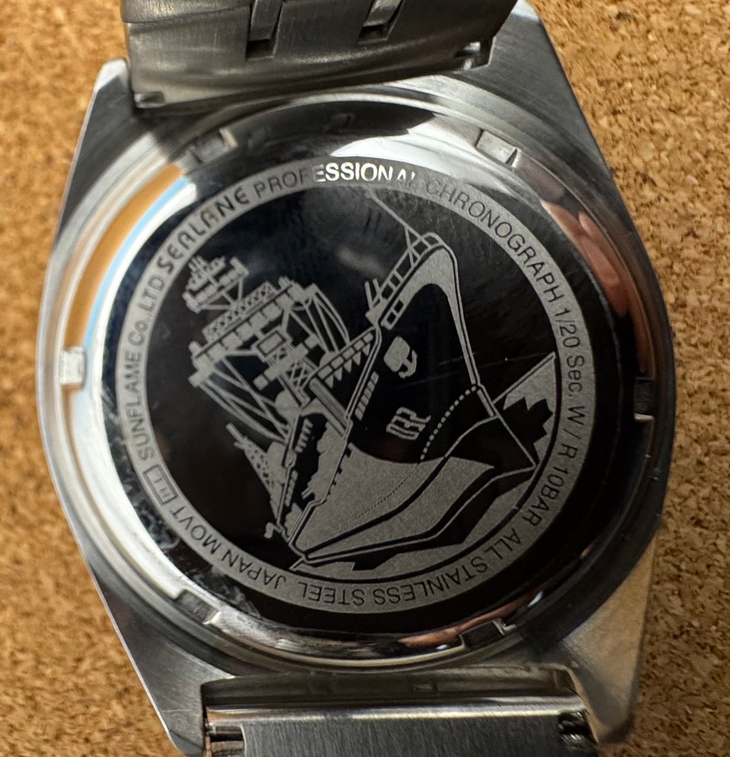 Sealane SE08-IA 1/20 Sec Chronograph Yellow Dial (Japan, Sun Flame Co., Ltd.)