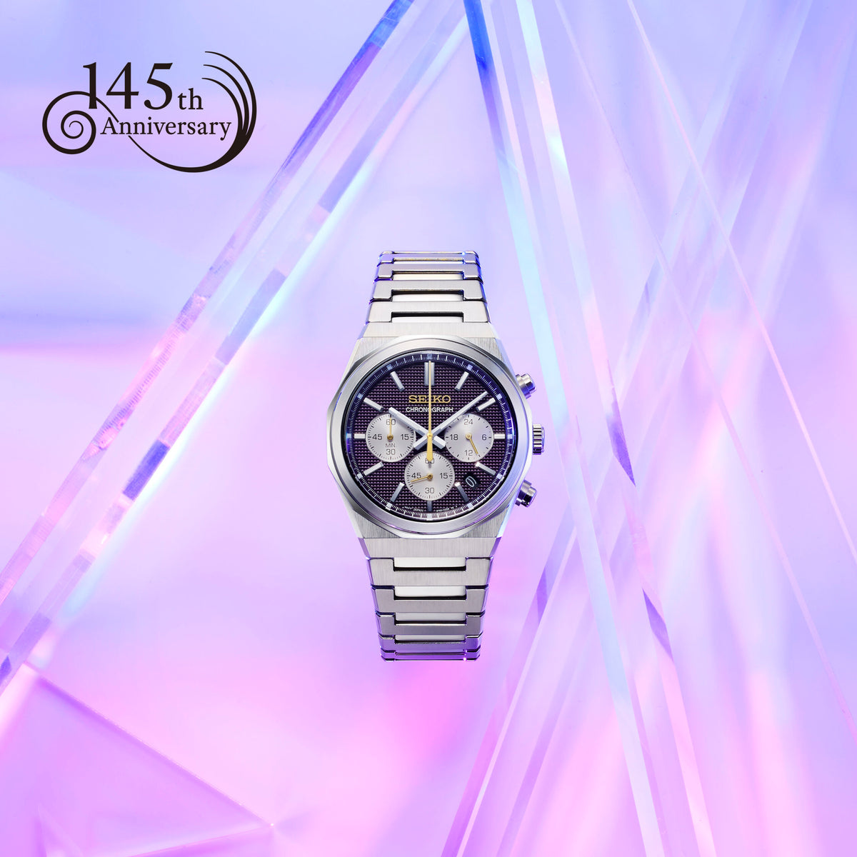 Seiko HGK003P1 – Quarz-Chronograph „Edo-Purpur“ 145th Anniversary Limited Edition