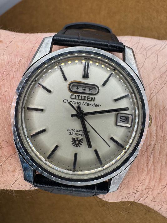 Citizen Chronomaster 33 Jewels – Juni 1967 – Auto Day/Date, Parawater – revidiert mit Beleg