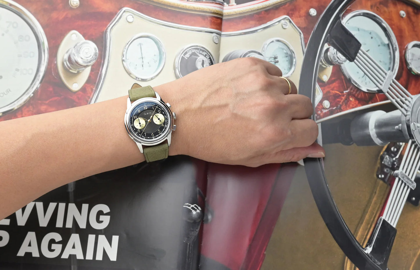 Vario Empire - Gunmetal Tuxedo Tachymètre Chronograph Watch