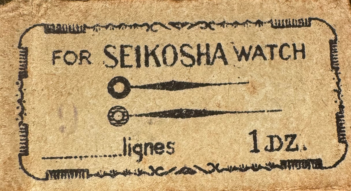 Vintage minute hand for Seikosha watches (blued steel) - NOS original spare part