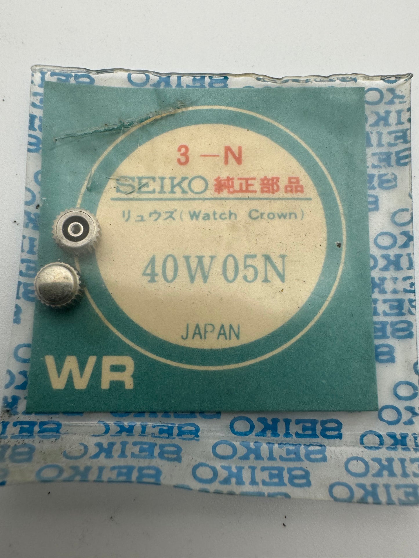 Seiko NOS Krone 40W05N, Stahl – Seiko 5 (7005 / 7006) – 1 Stück