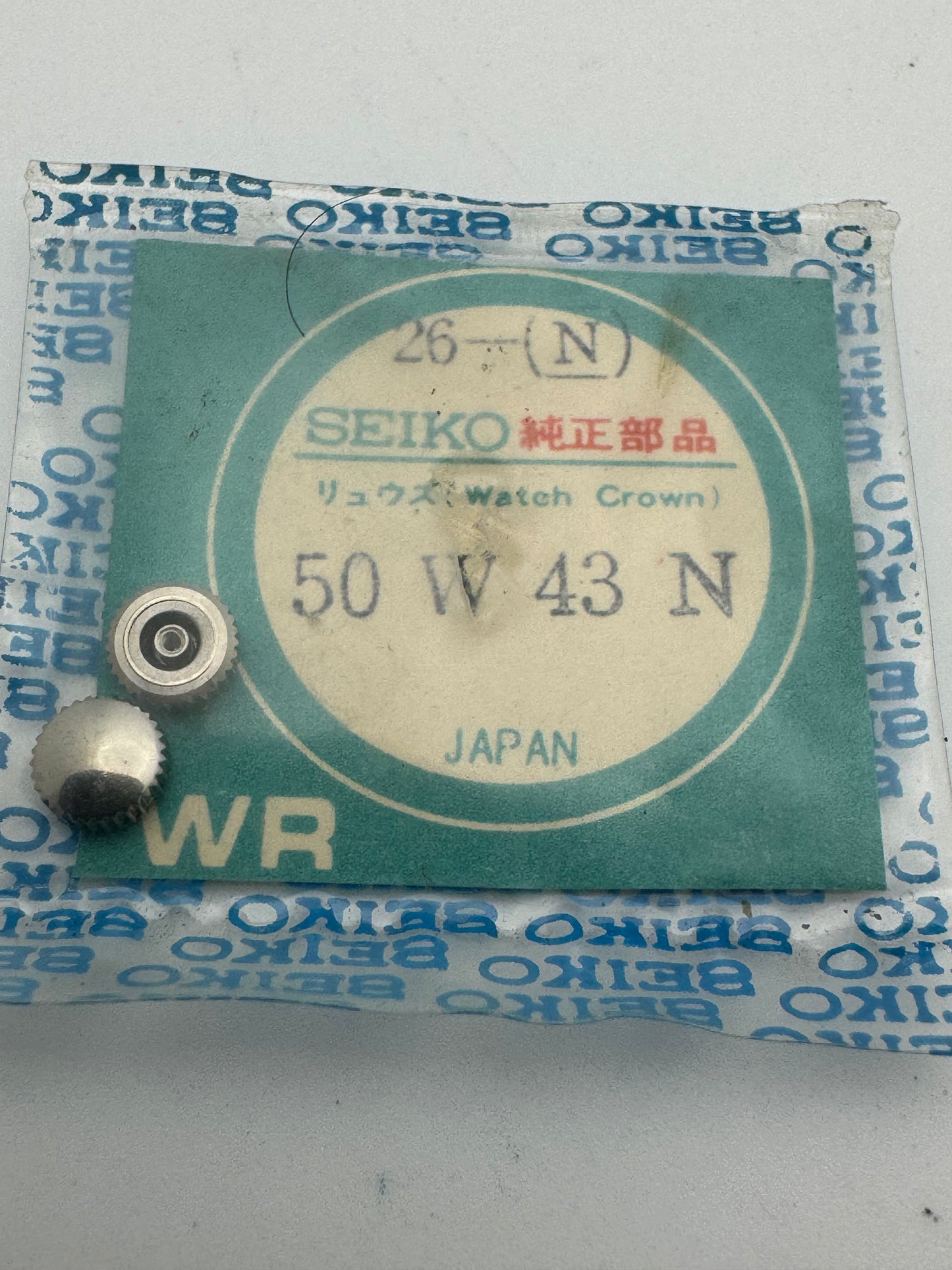 Seiko NOS Krone 50W43N, Stahl – Seiko 11er-Damenmodelle (Solar / Special / Salvia) – 1 Stück