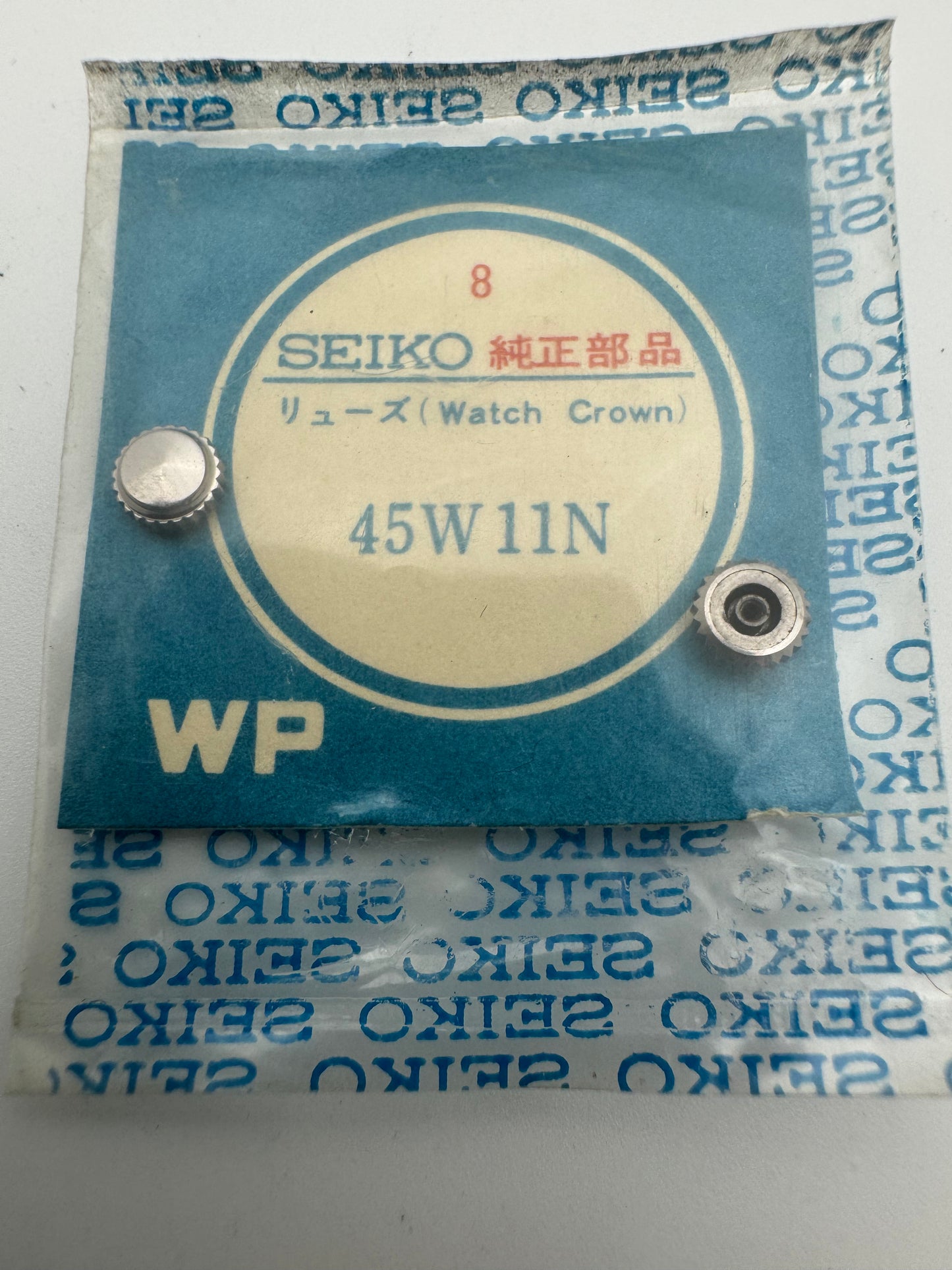 Seiko NOS Couronne 45W11N, acier – Seiko Chorus Calendar – 1 pièce
