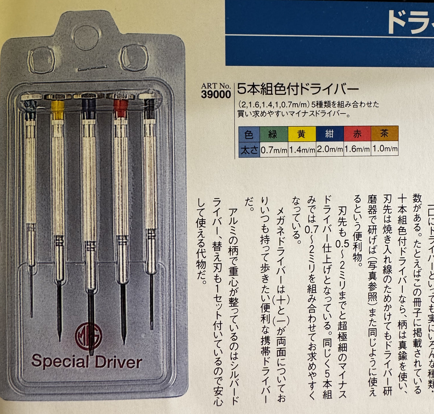 MKS Meikosha – 5-teiliges Präzisions-Schlitzschraubendreher-Set