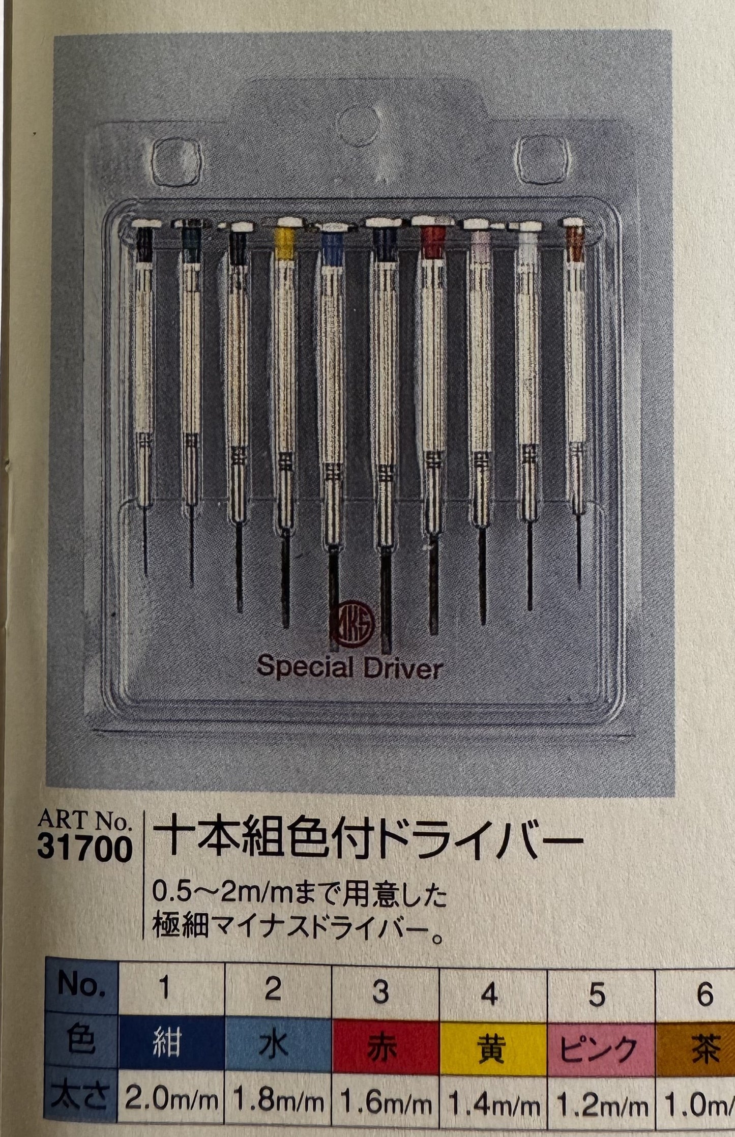 MKS Meikosha – 10-teiliges Präzisions-Schlitzschraubendreher-Set