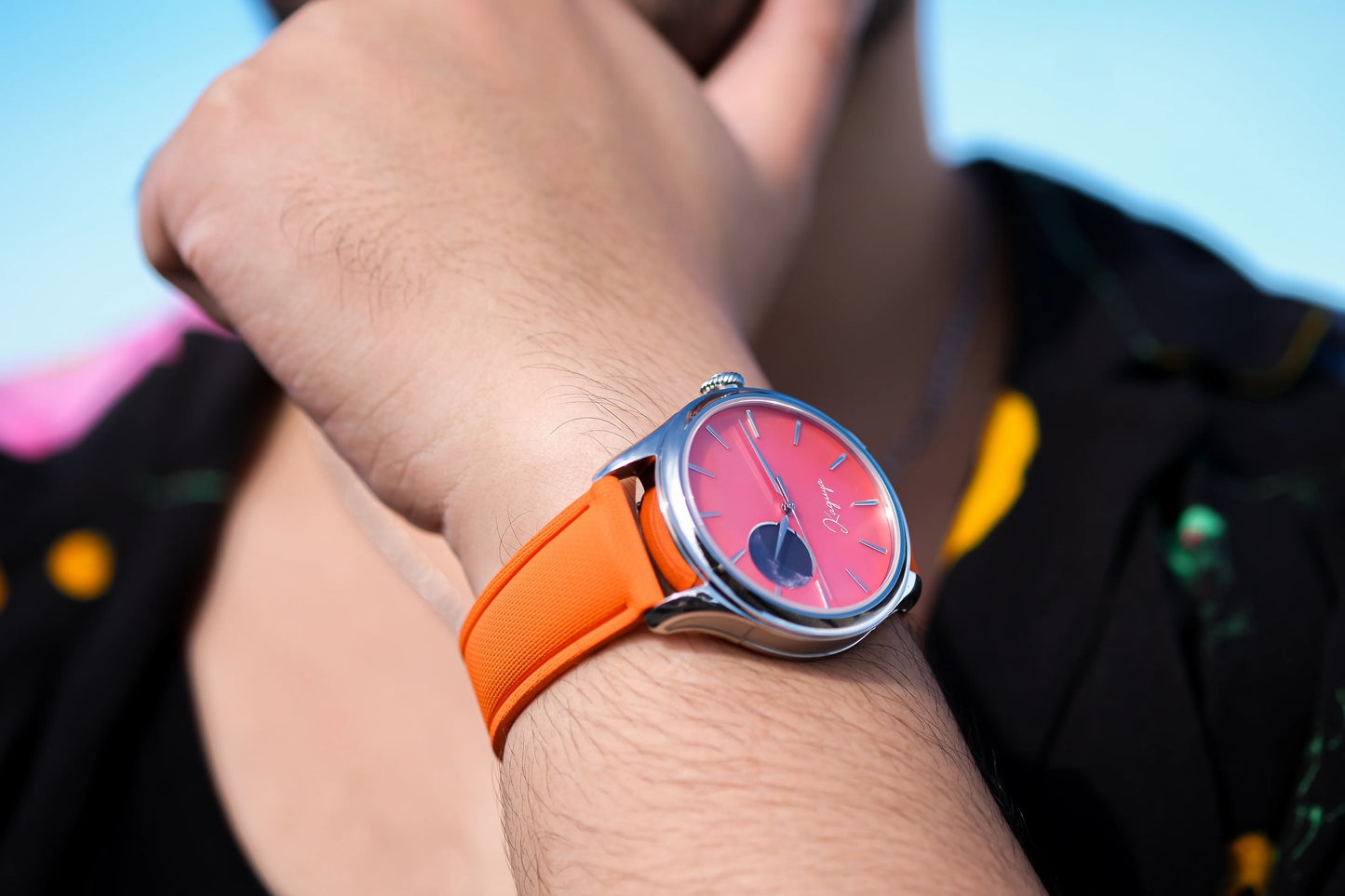 WANCHER FKM-Rubberstrap mit Butterfly-Schließe – 21 mm